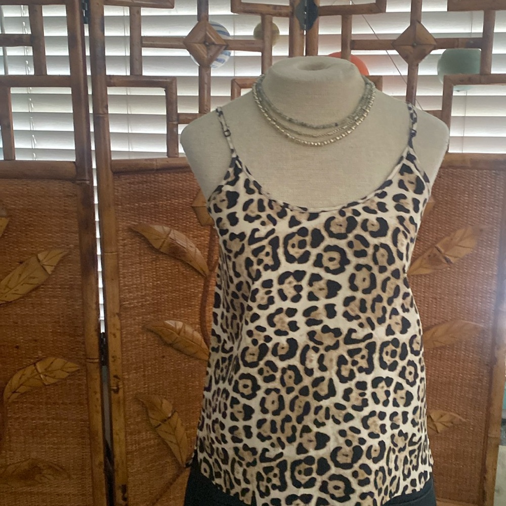 ATM Lunar Leopard 100% silk camisole. #3430